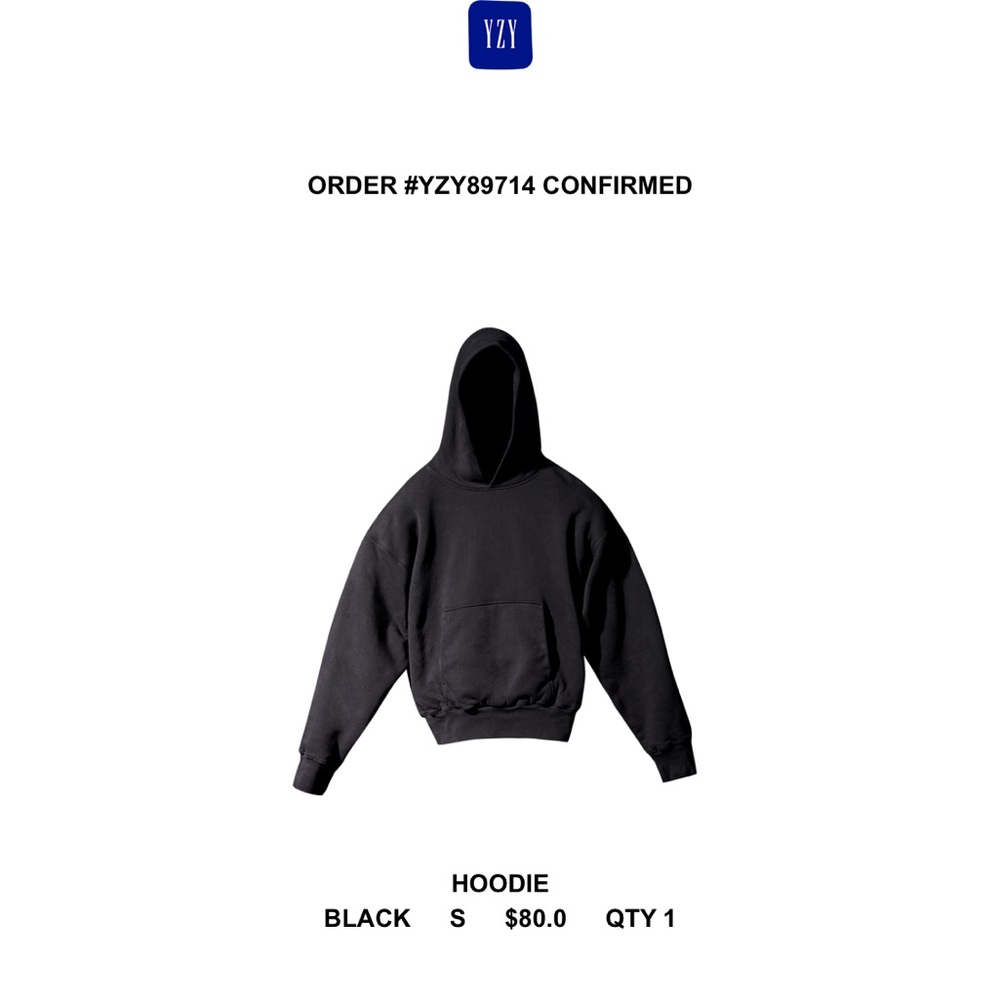 Yzy Gap Black Hoodie Small